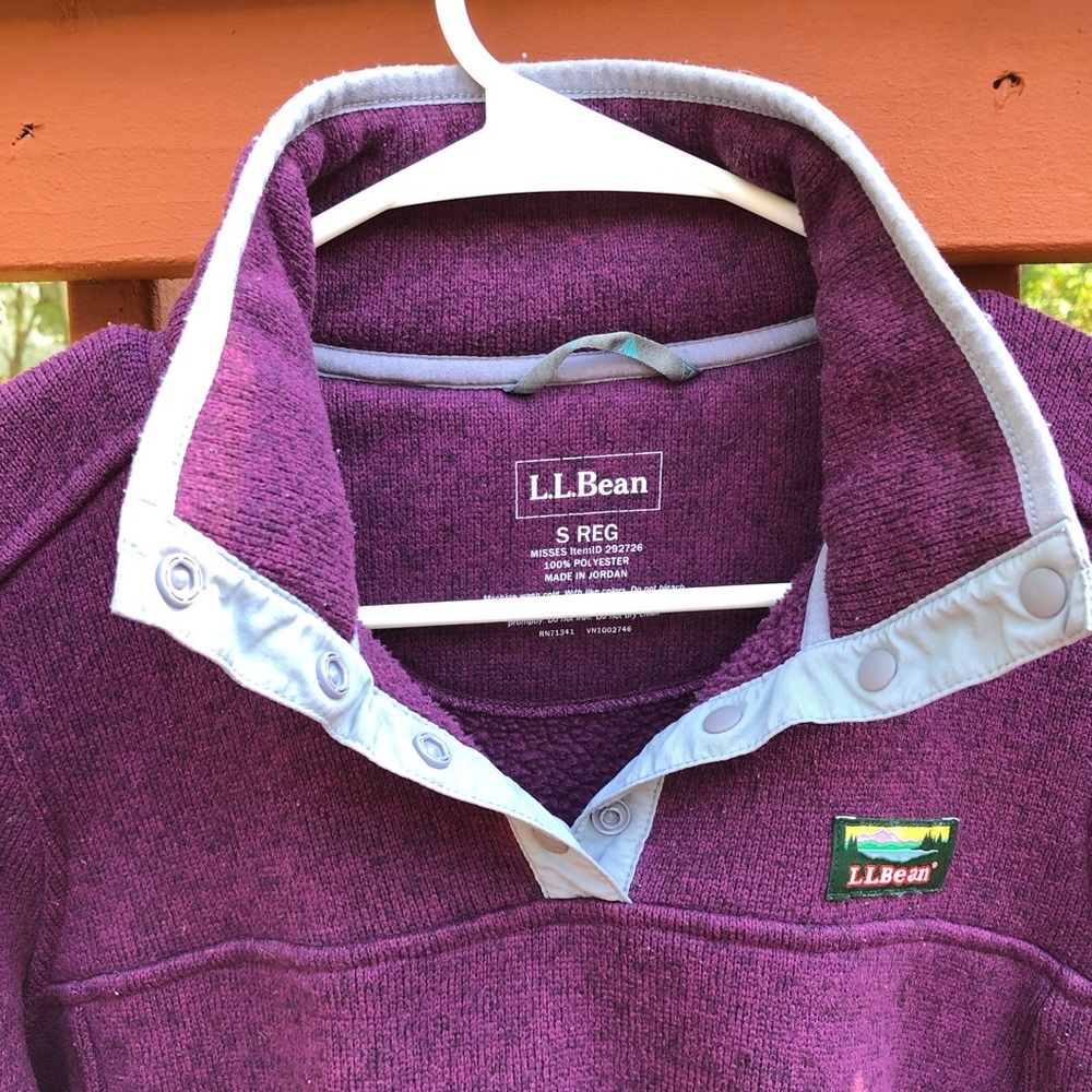 L.L. Bean Faded Eggplant Fleece Pullover